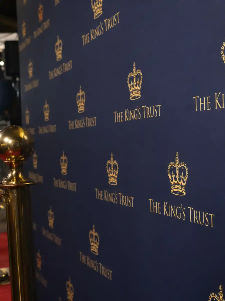 King's Trust Gala 2026 web story poster — red carpet step-and-repeat