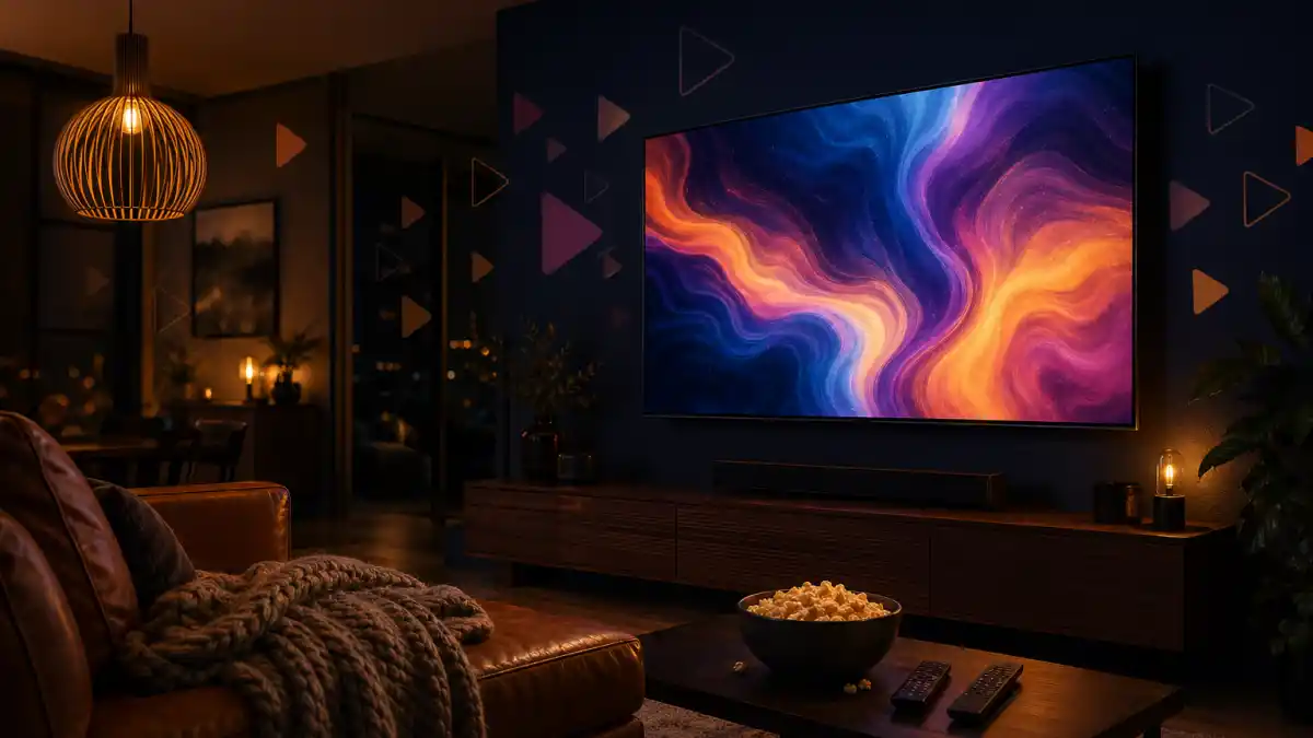 Streaming services 2026 comparison of major US platforms on a modern living room TV screen