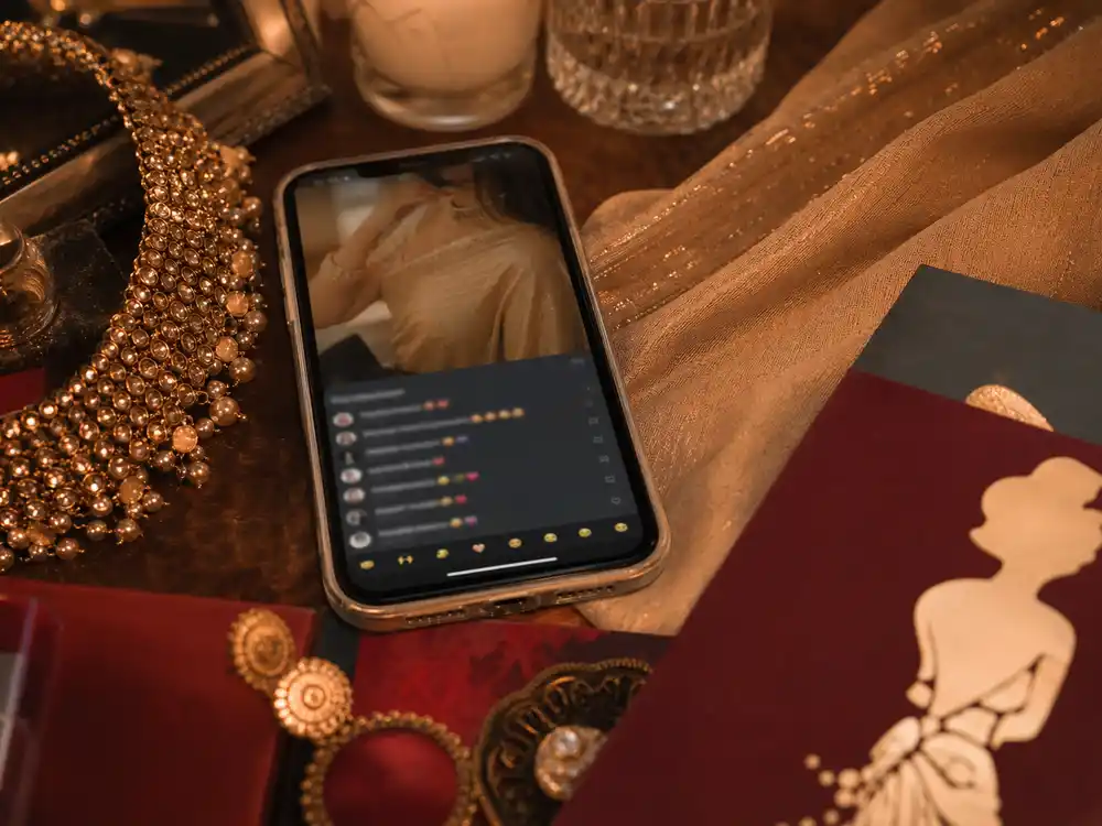Aditi Rao Hydari Cannes 2026 viral caption moment shown through a blurred fashion phone post.