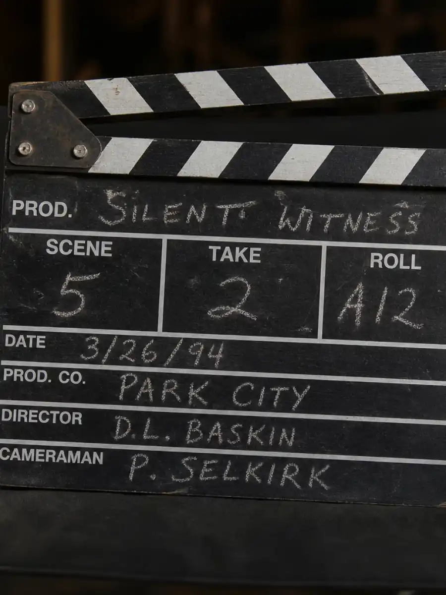 Movie clapperboard on set representing the Jennifer Lopez Ben Affleck Hollywood love story