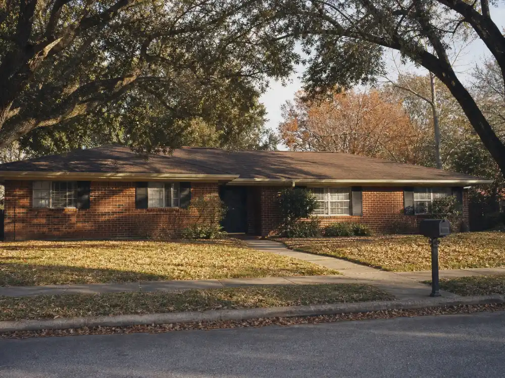 Modest red brick Houston bungalow on Riverside Terrace — childhood home where Beyoncé lived before fame