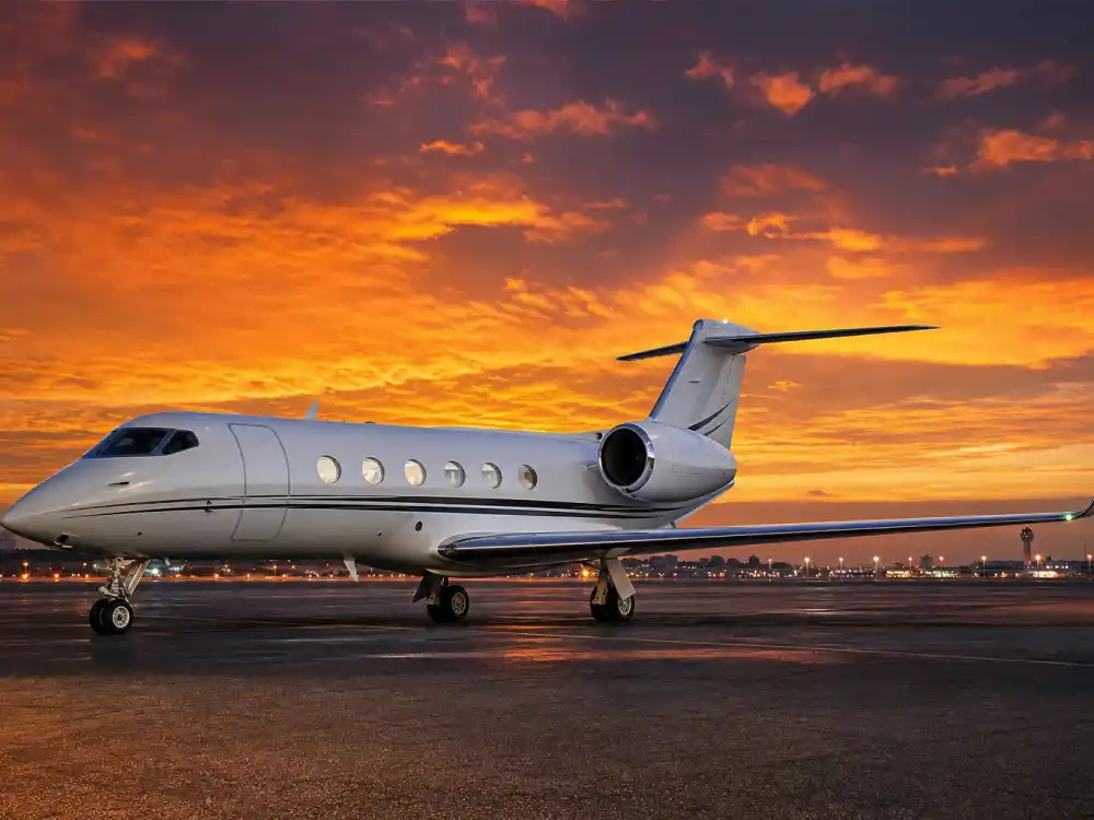 Private jet representing Brangelina custody dispute and international travel with their six children