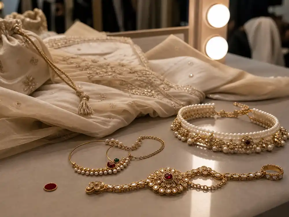 Cannes 2026 viral fashion nath and traditional jewelry detail inspired by Alia Bhatt styling.