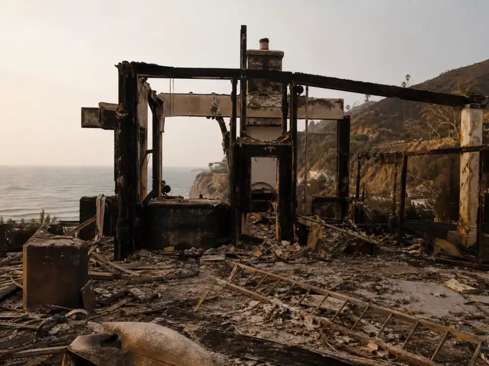 Fire-destroyed Malibu beachfront home — part of the celebrities who lost homes LA fires destruction zone
