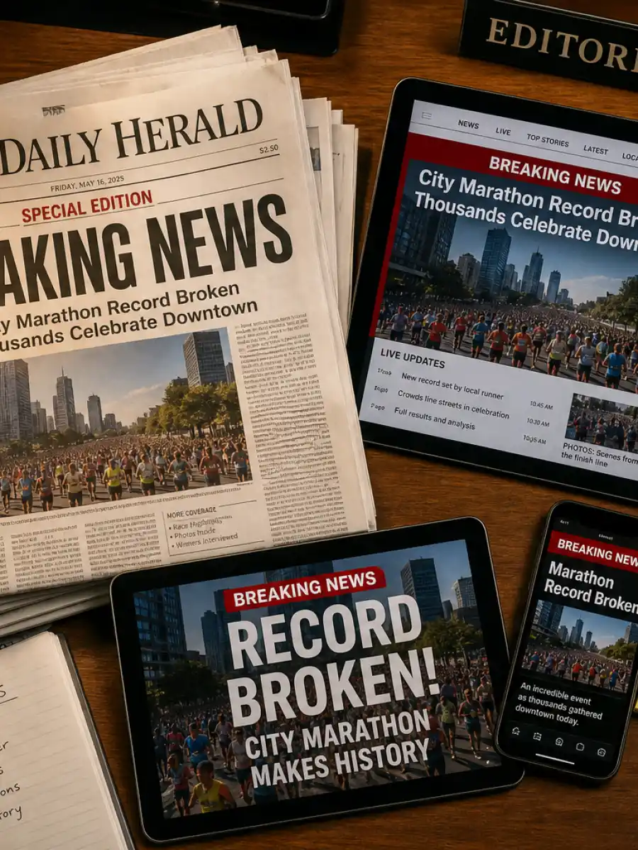 Chris Brown shooting news reports on newspapers and tablets