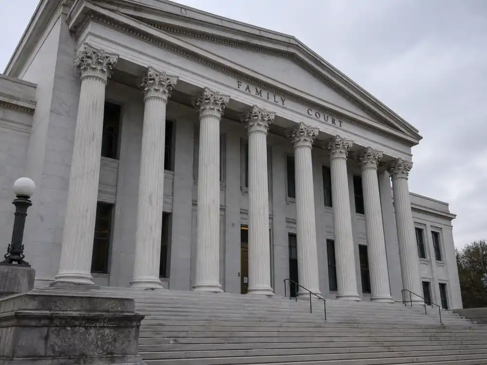 Family court building where Brad Pitt Angelina Jolie custody hearings took place