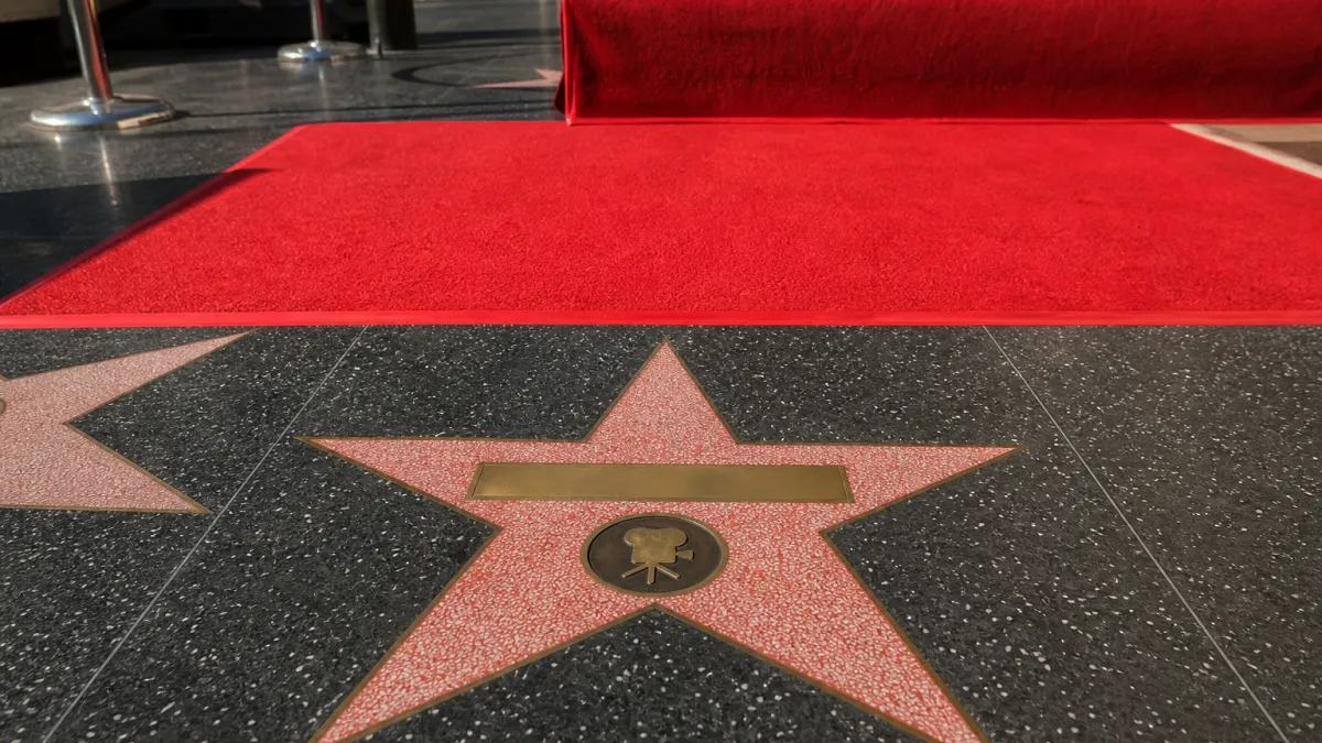 Hollywood Walk of Fame star ceremony setup where Dwayne Johnson attended before being pulled over