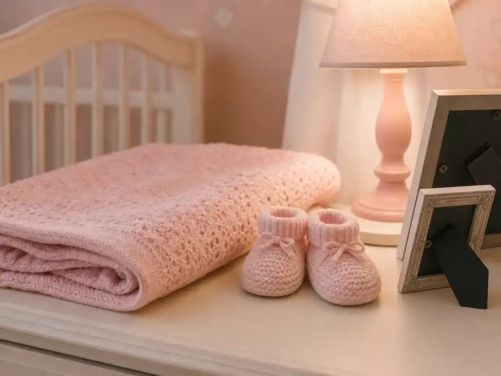 A pink nursery detail reflects Josh Duhamel baby coverage about his daughter Rocca.