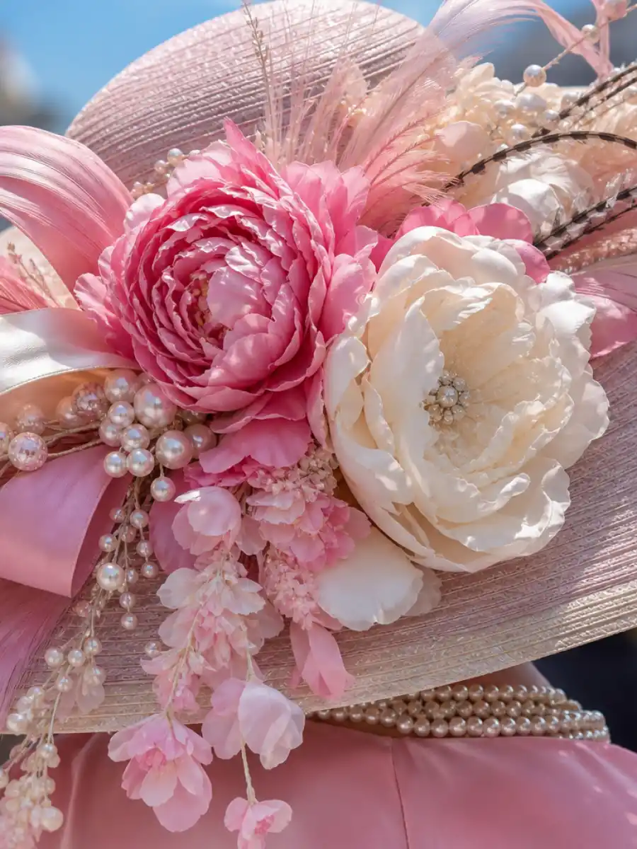 Kentucky Derby 2026 celebrity fashion elaborate hat close-up