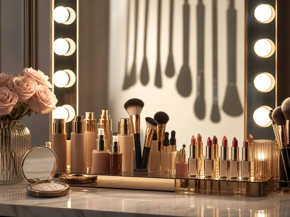 Beauty contouring products representing Kim Kardashian before and after surgery analysis