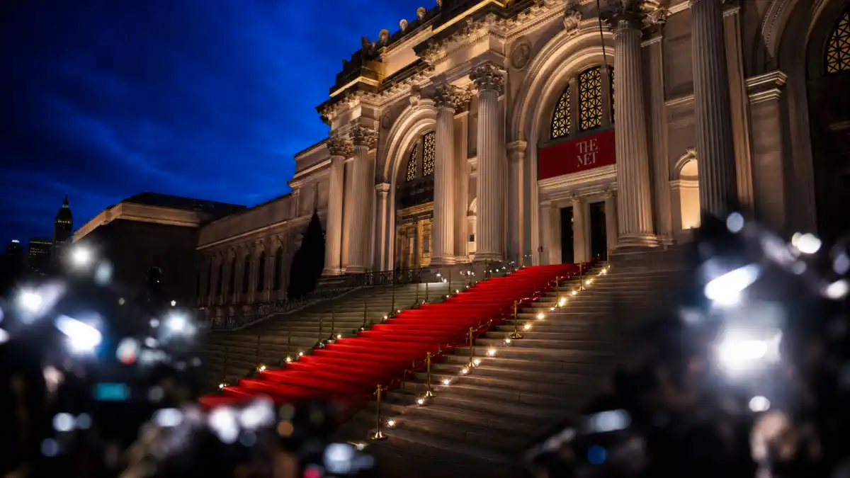 Met Gala 2026 red carpet Costume Art theme exterior Metropolitan Museum gala night lights