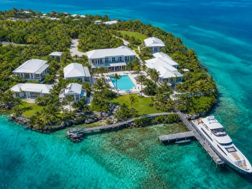 Private island compound — a hallmark of the most expensive celebrity homes portfolio