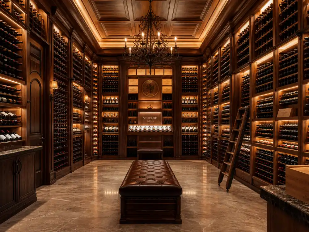 Walnut wine cellar found inside the most expensive celebrity homes