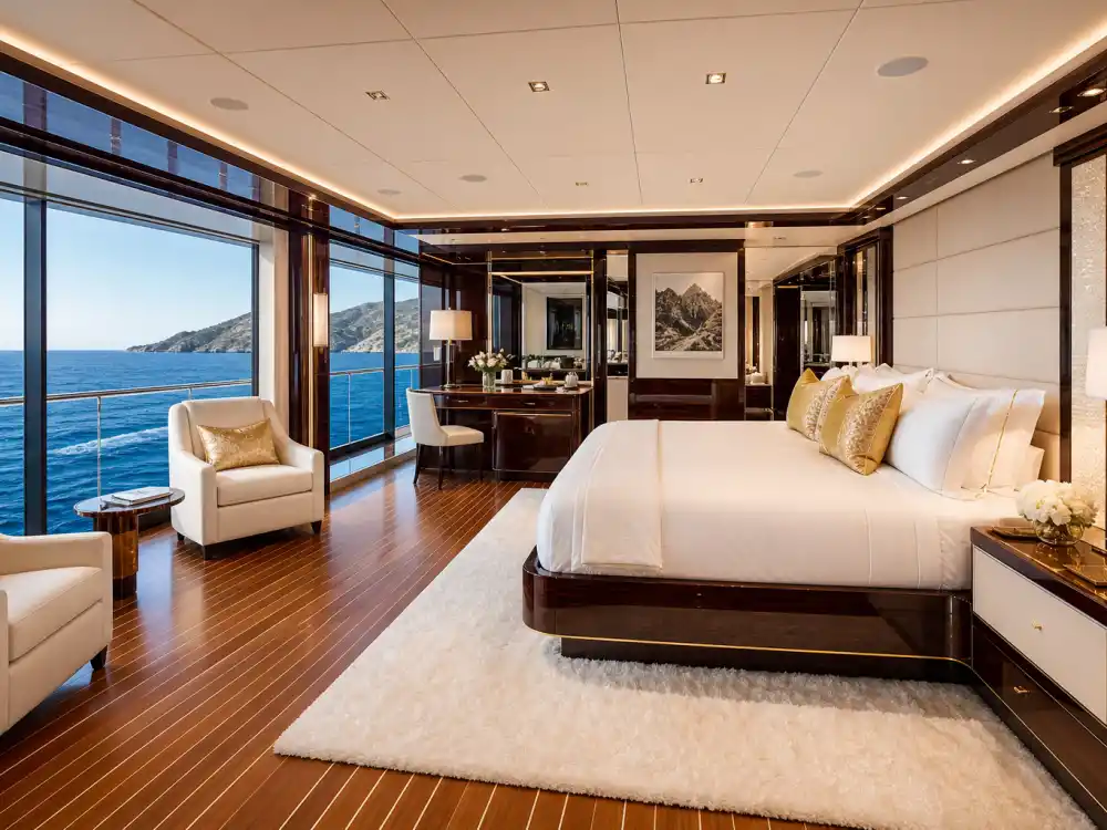 Most expensive celebrity yachts moored in Monaco harbor at golden hour