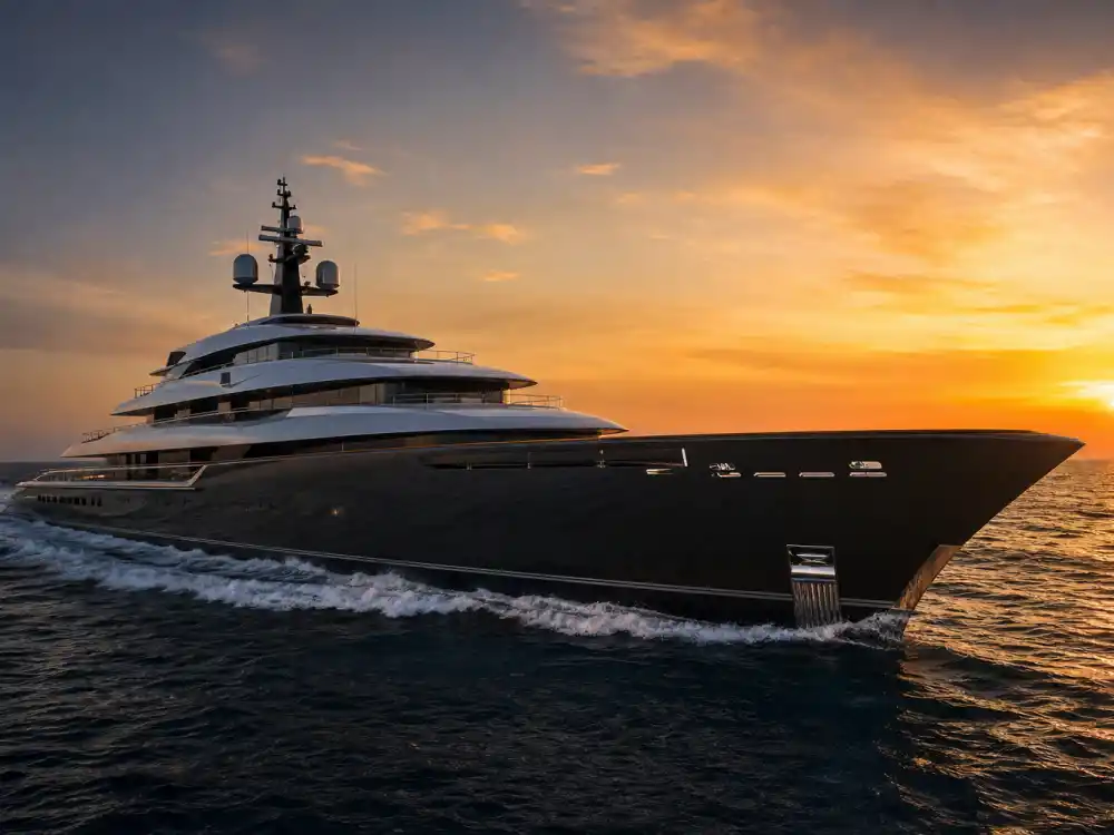 Tender garage with jet skis and submarine on the most expensive celebrity yachts