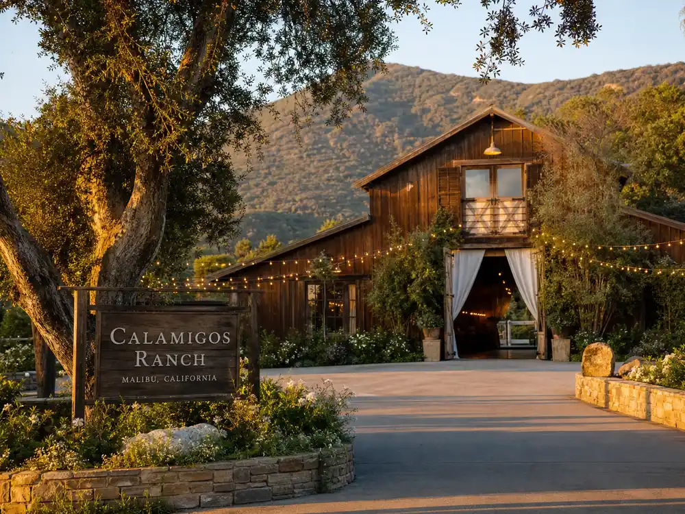 Calamigos Ranch Malibu wedding venue where Natasha Bure pregnant star married Bradley Steven Perry