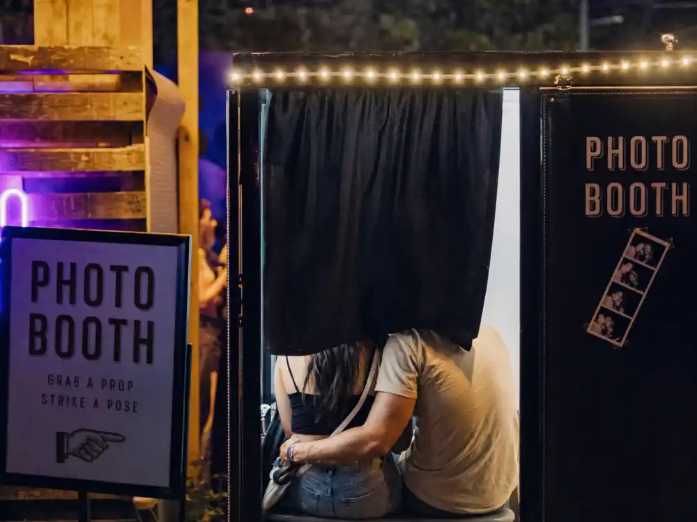 Sydney Sweeney and Scooter Braun Instagram official photo booth at Stagecoach