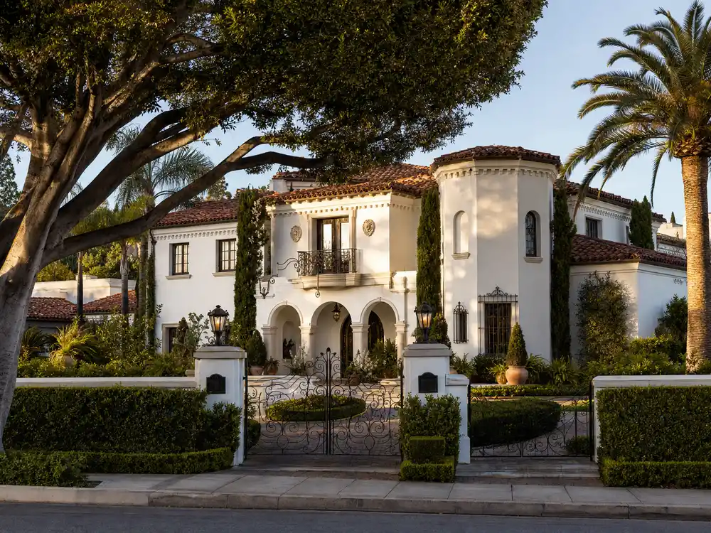 Taylor Swift houses portfolio 1934 Beverly Hills Spanish Colonial mansion with red tile roof