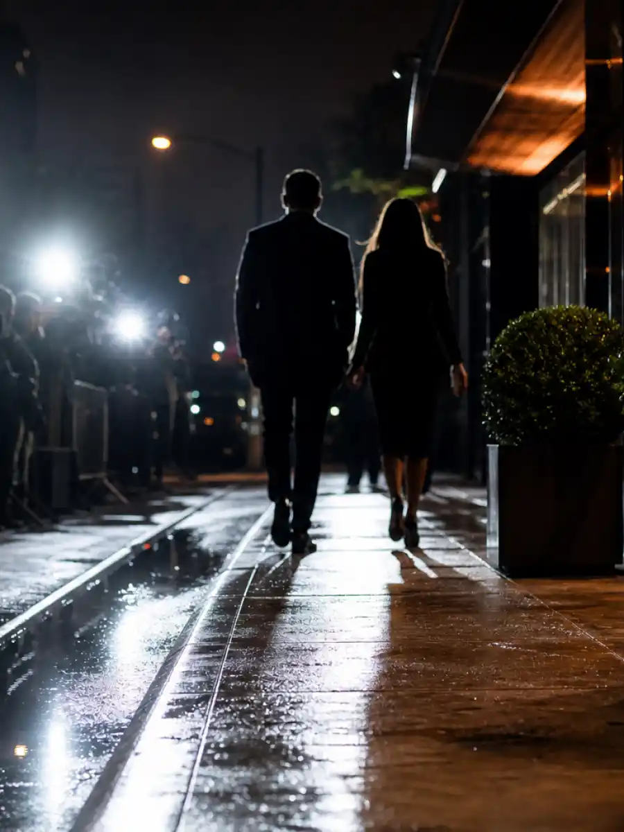 Paparazzi-flash visual for Taylor Swift Travis Kelce NYC dinner wedding clues story.