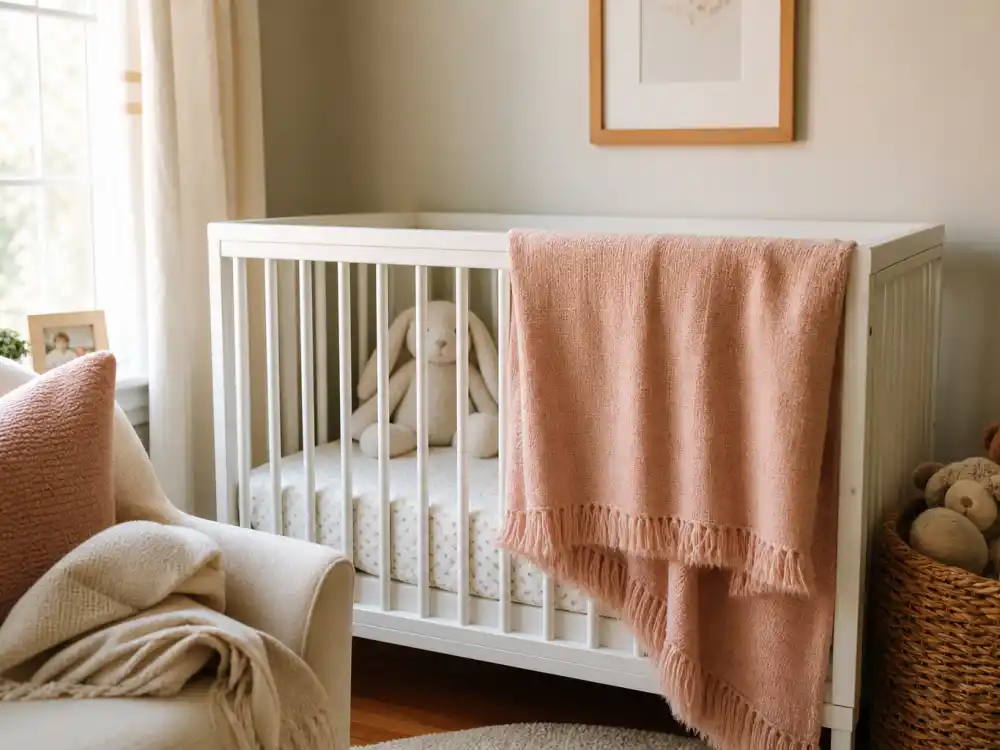 Warm nursery with crib for where is Abigail Breslin now as a mother after welcoming her first child