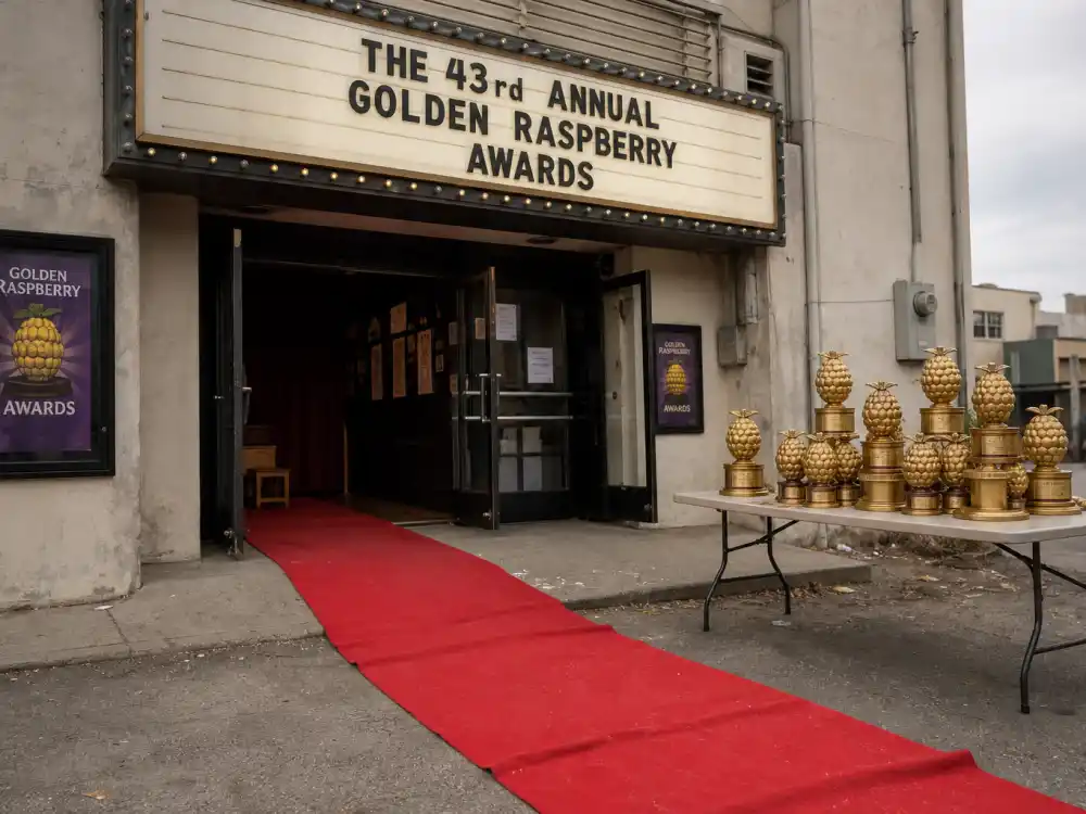 Cheap red carpet rolled into indie theater for actors who accepted their Razzie awards Tom Green Freddy Got Fingered night in 2002