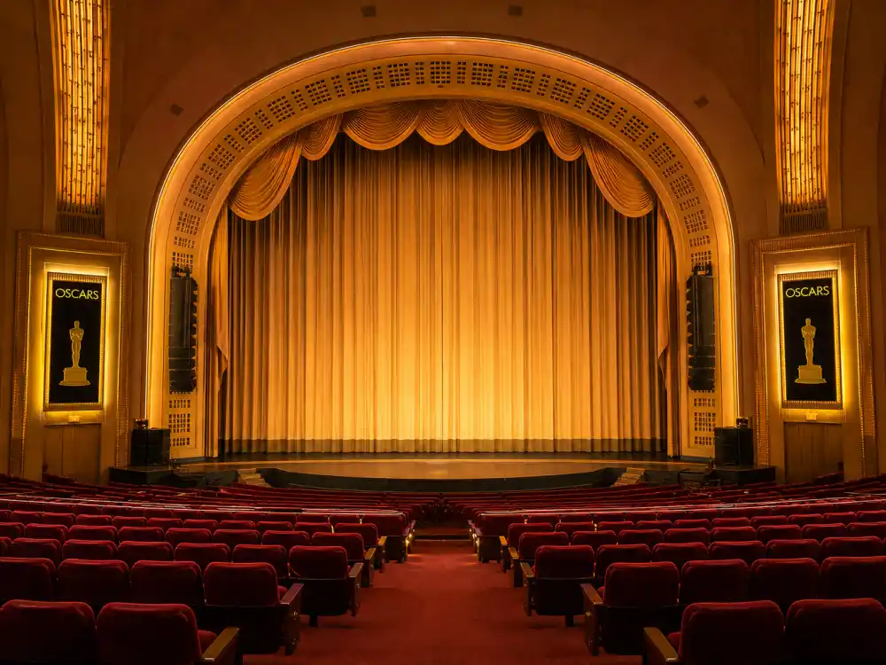 Grand Art Deco awards theatre interior tied to the history of actors who never won an Oscar