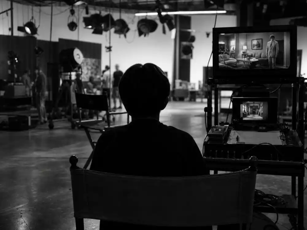 Silhouette on a TV soundstage for Angus T Jones child star Jake Harper years on CBS