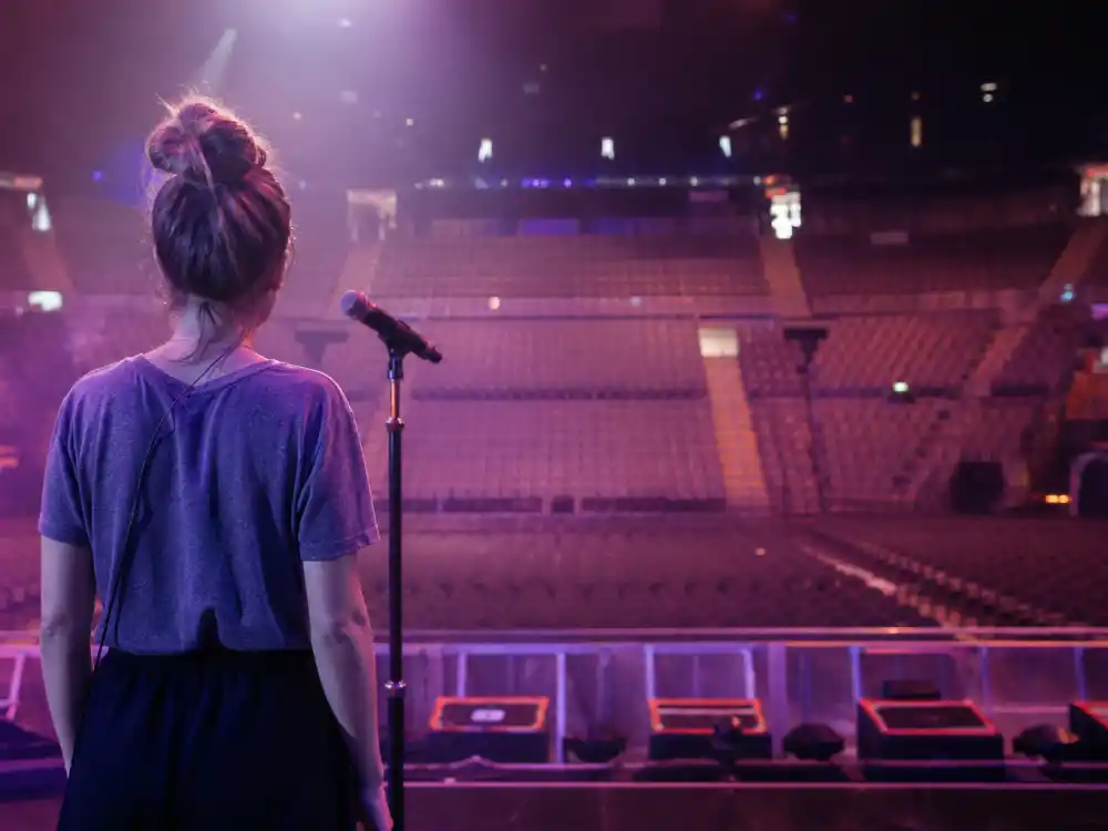 Concert stage reflecting Ariana Grande age and birthday 2026 career arc from teenage Broadway performer to global pop headliner in her early thirties