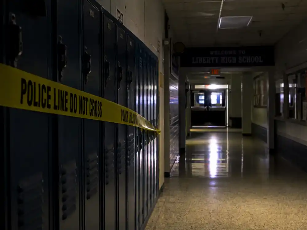 Moody suburban high school hallway for where is Avan Jogia now as Danny Desai on Twisted