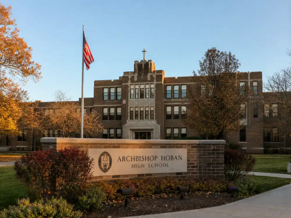 Archbishop Hoban High School Akron Ohio campus for what happened to Bad Luck Brian before Reddit fame