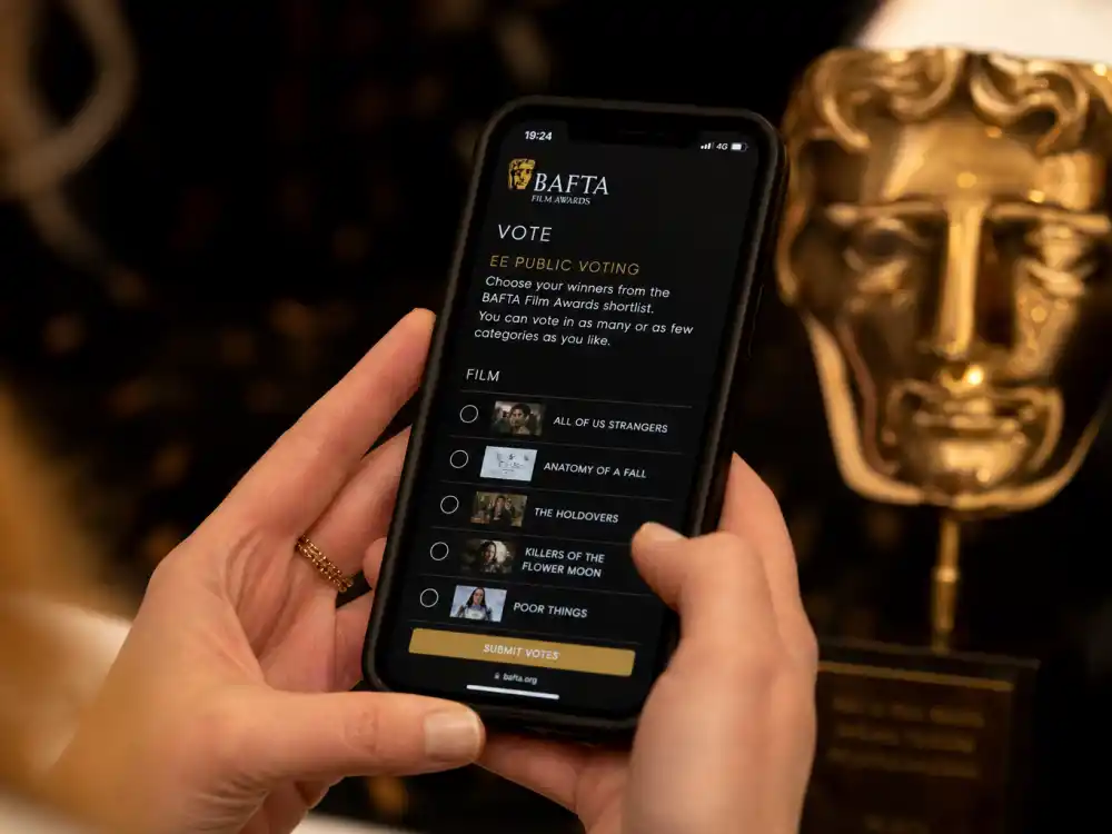 Smartphone public voting for the EE BAFTA Rising Star Award winners list — the only BAFTA Film Awards category decided by fan ballots