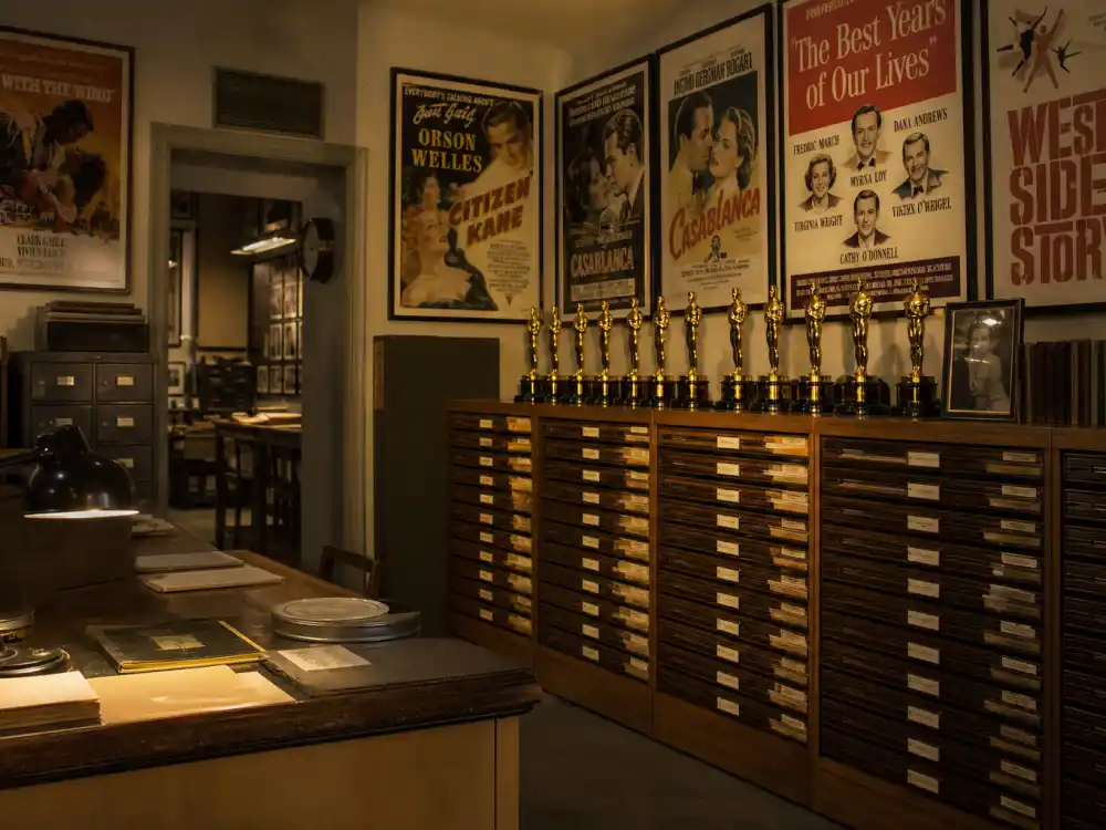 Vintage Hollywood film archive documenting the best actor Oscar winners list by year through Academy history