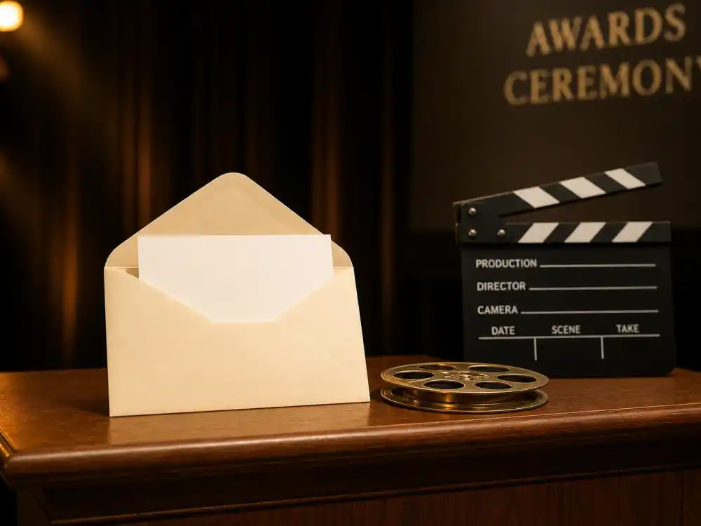 Winners envelope on podium symbolizing every name on the best actress Oscar winners list by year reveal moment