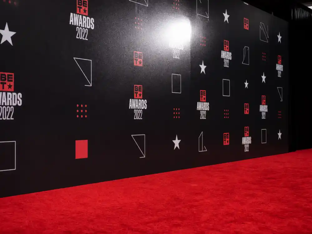 BET Awards press wall with blank category placards before ceremony night when the BET Awards 2026 winners list becomes quotable canon