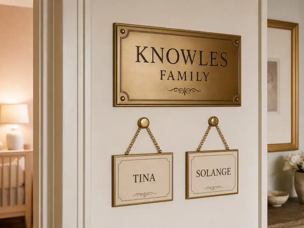 Knowles family branch plaques Tina Knowles Lawson Solange and Beyonce in Beyonce Blue Ivy family tree explained — Houston lineage without faces