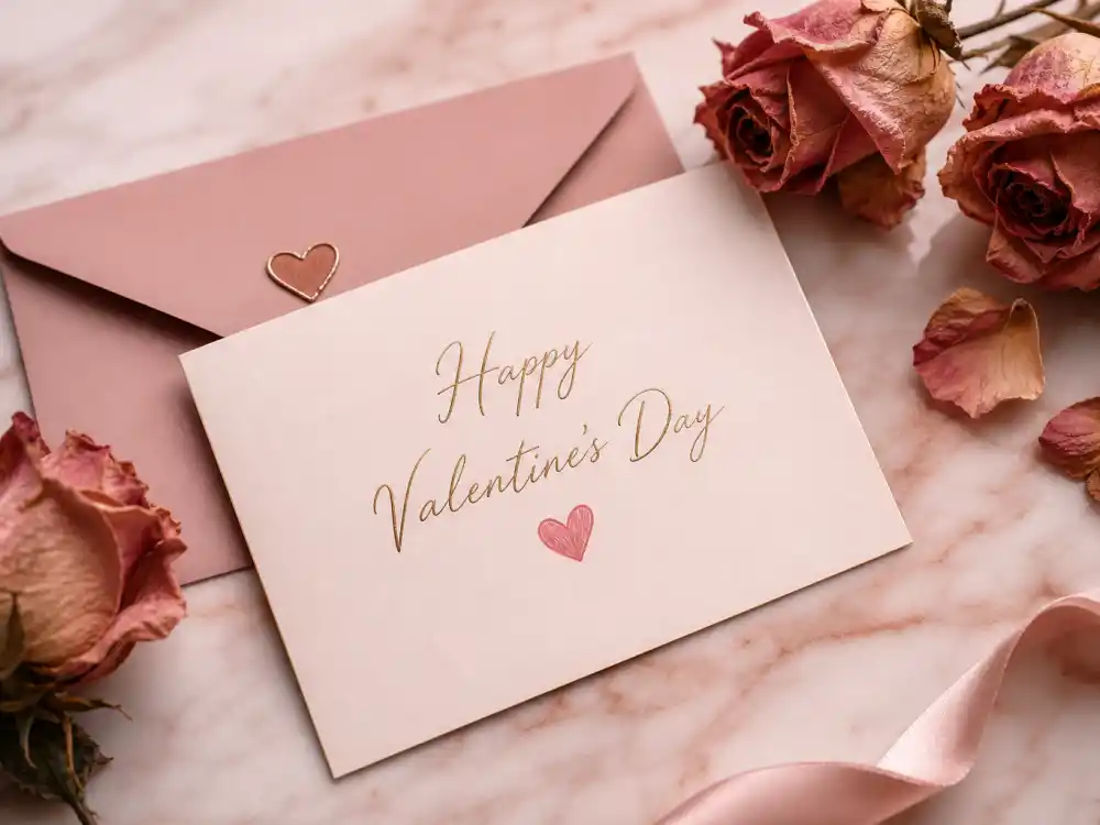 Valentine card on table for Beyonce pregnancy rumors 2026 explained February 2026 first Valentine post speculation