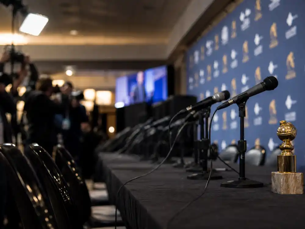 Awards press room microphones after the biggest Oscar upsets in history when pundits and winners faced stunned reporters