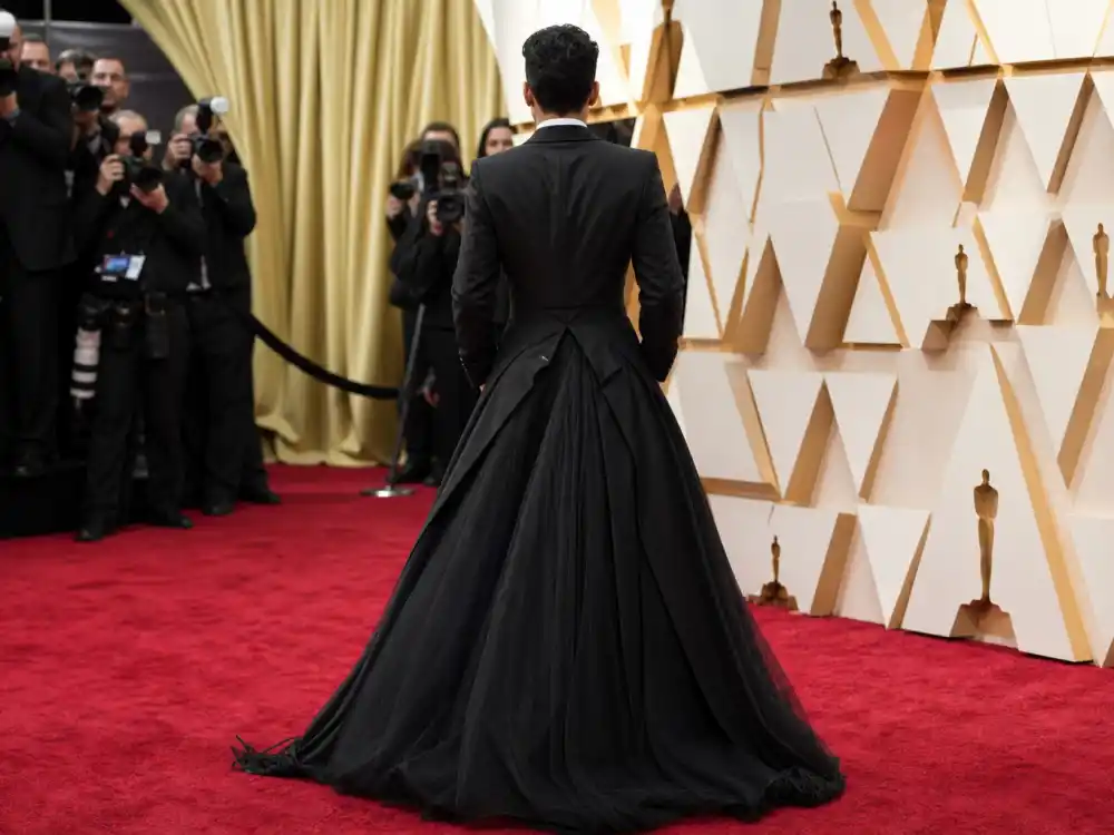 Billy Porter-era tuxedo gown fashion risk evoking biggest red carpet fashion risks that paid off at Oscars black-tie arrivals
