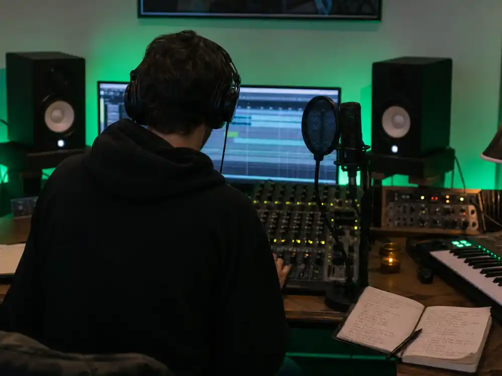 Home recording studio setup reflecting Billie Eilish age and birthday 2026 career arc from teenage SoundCloud uploads to global pop headliner in her mid-twenties