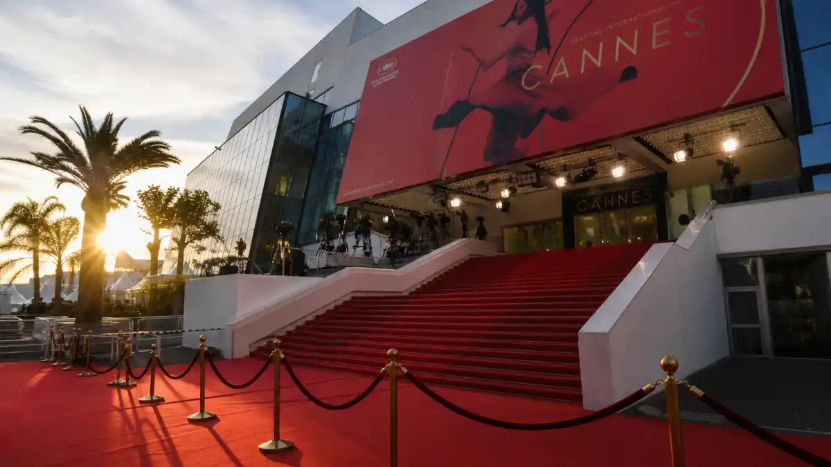 Cannes Film Festival 2026 winners list — Palais des Festivals red carpet at golden hour where the 79th edition crowned Fjord with the Palme d'Or