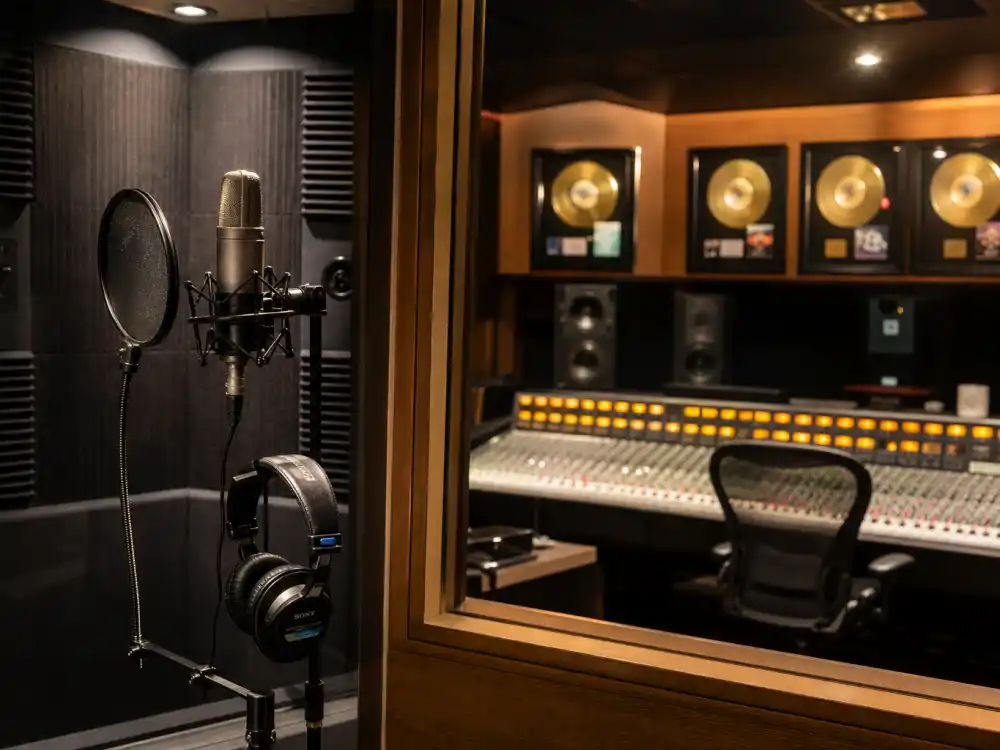 Hip-hop recording studio reflecting Cardi B age and birthday 2026 career arc from Bronx social media clips to Grammy-winning rap superstardom in her thirties