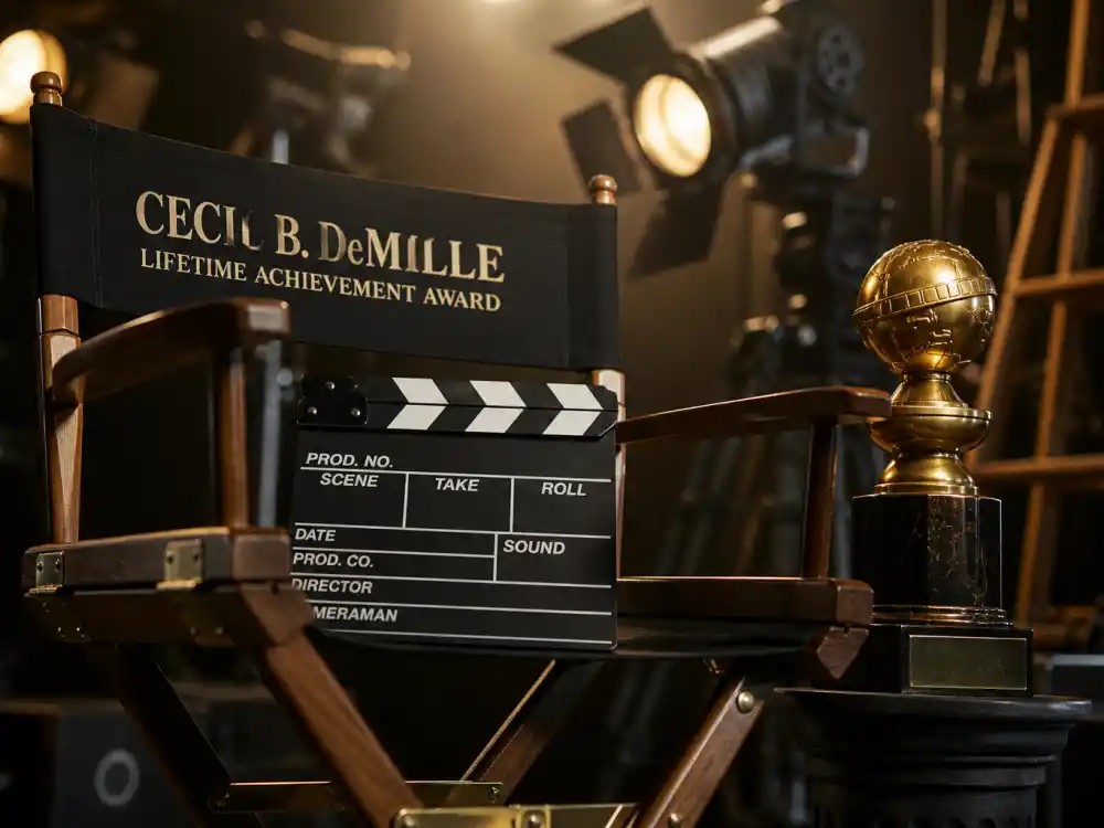 Hollywood director legacy workspace symbolizing every name on the Cecil B DeMille Award winners list from the 1952 founding honoree forward