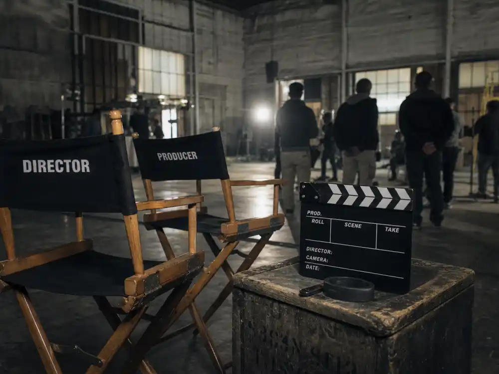 Empty movie soundstage representing celebrities who quit Hollywood and left the film industry behind