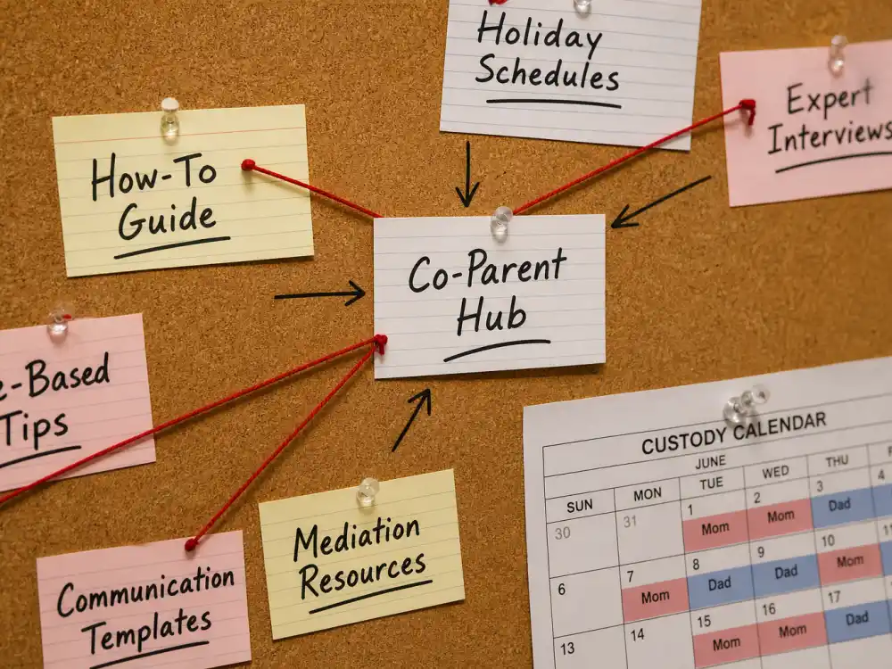 Cluster navigation cork board for celebrity co-parenting red flags to avoid cross-link to co-parent hub 27314 how-to 27338