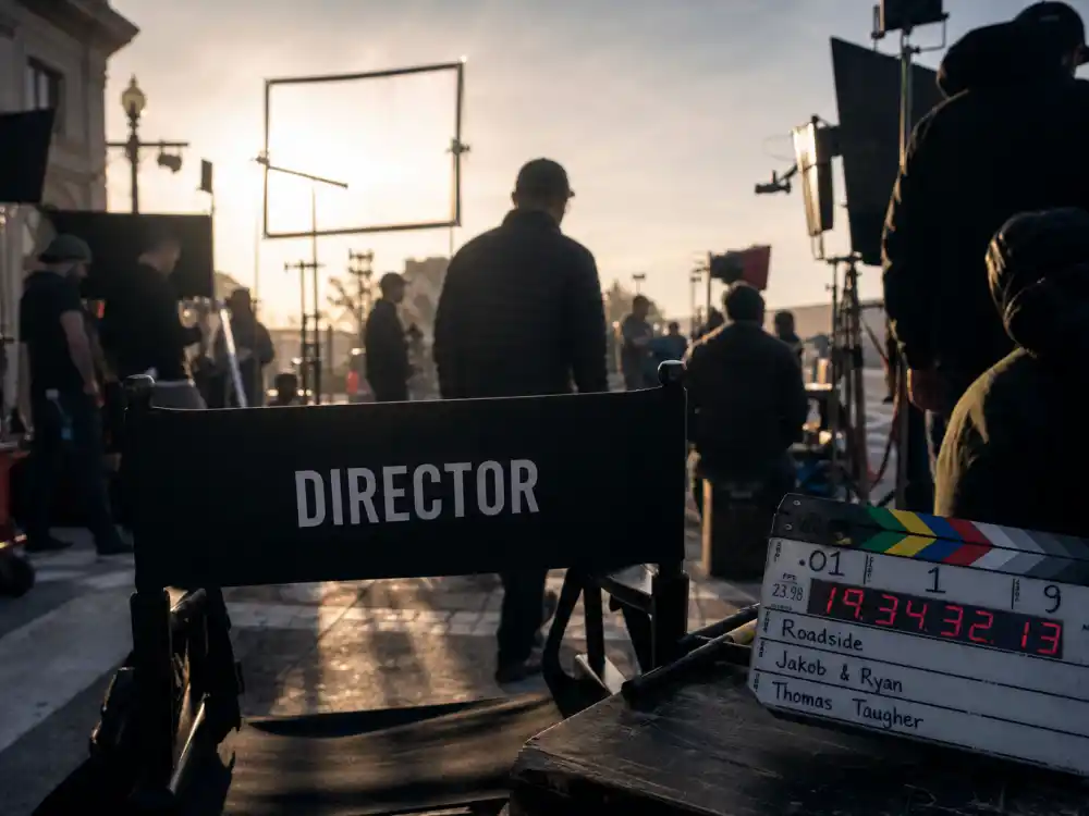 Hollywood film set from behind for celebrity kids who became bigger stars than parents Kate Hudson acting tier editorial without identifiable faces