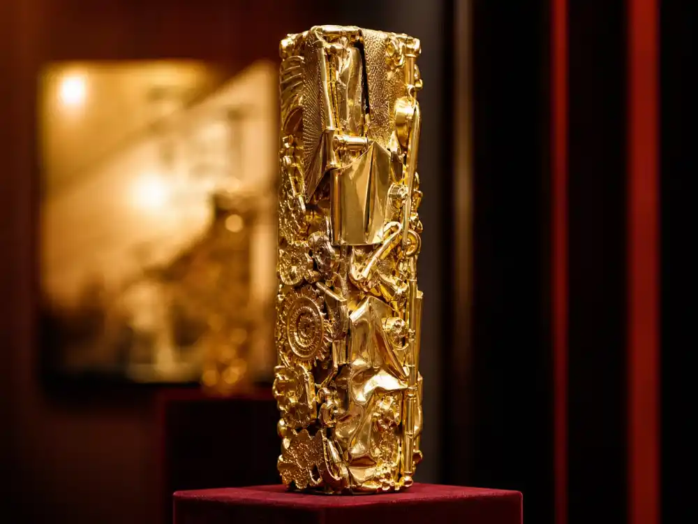 Golden César statuette designed by sculptor César Baldaccini for Cesar Awards France explained — the trophy every French film category winner receives
