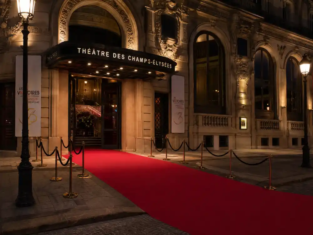 Paris concert hall exterior and red carpet for Cesar Awards France explained — ceremony venues including Salle Pleyel and Olympia host the annual French film night