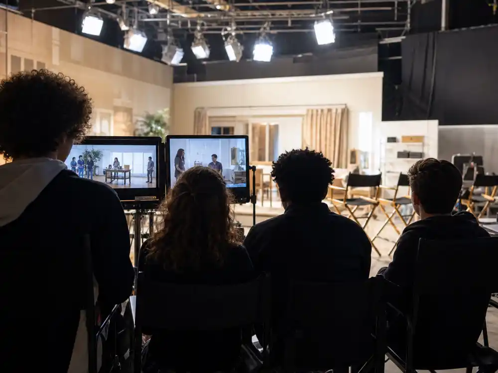 Young performer silhouettes on a TV set for the child actors where are they now 2026 generation who grew up on camera