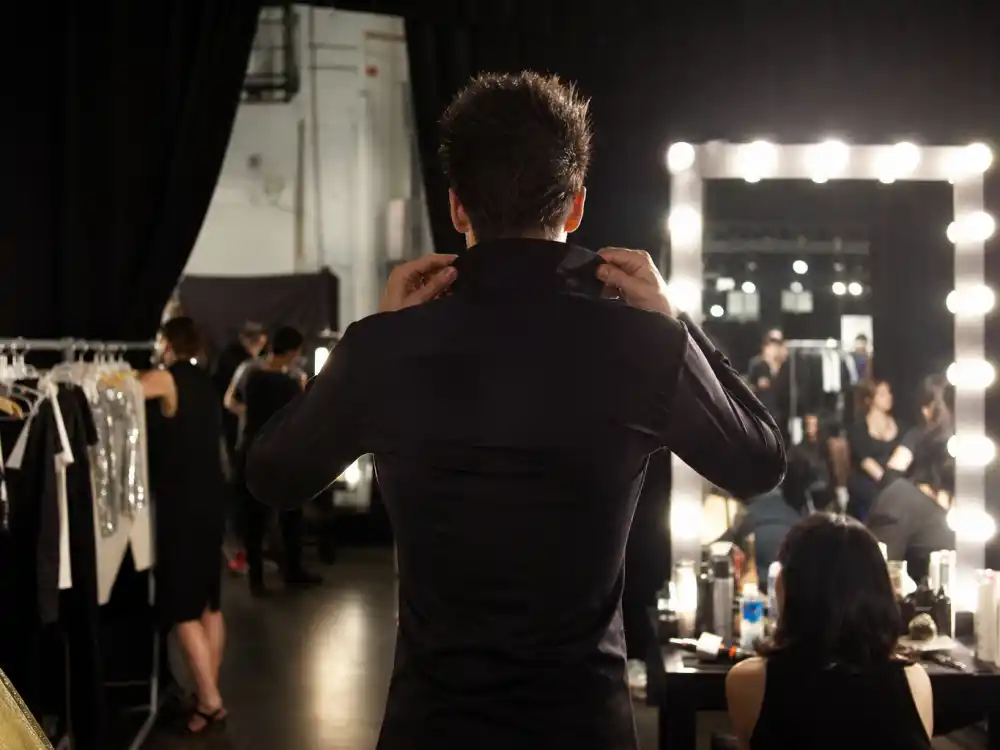 A fashion comedy runway backstage for Christine Taylor Zoolander and Ben Stiller comedy films
