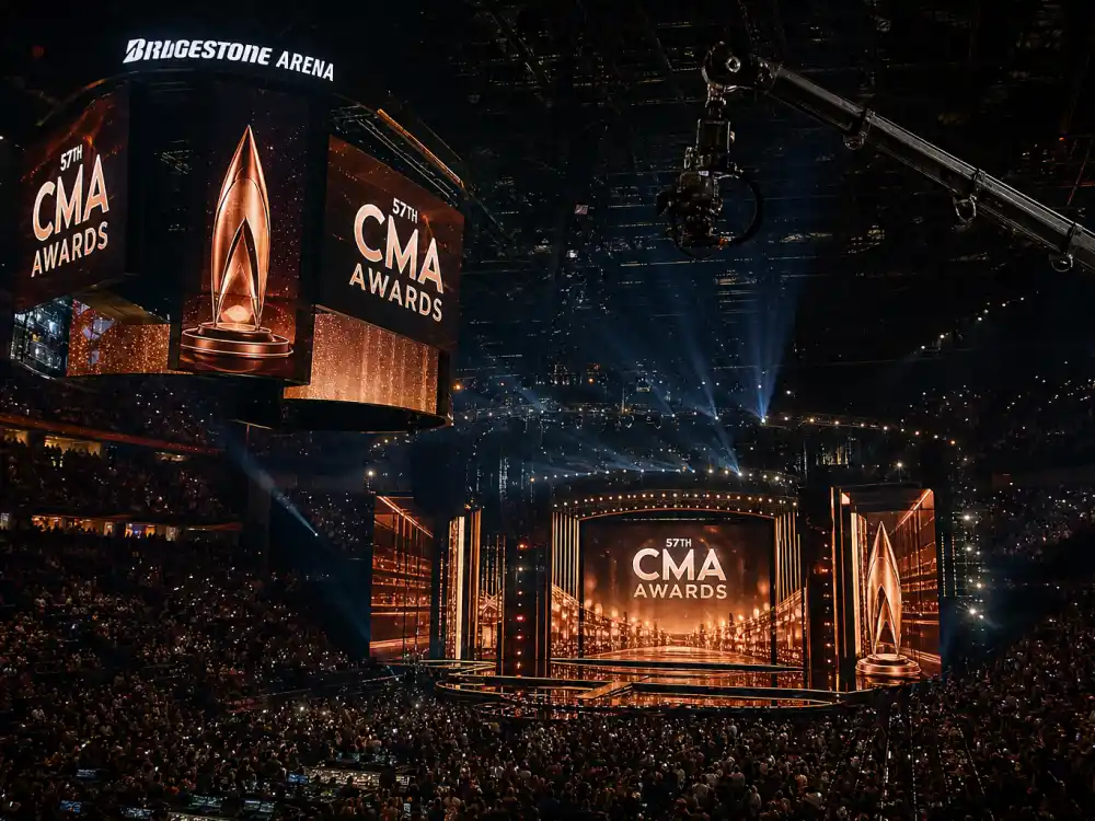 Bridgestone Arena crowd during live ABC telecast frames how CMA Awards most memorable moments reach millions beyond Music Row each November